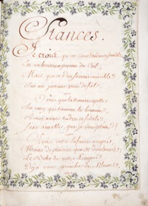 VASSÉ (Guillaume). [Assemblée littéraire de Guillaume Vassé]. Cahos poétique.