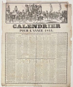 Calendrier pour l'année 1843.