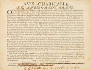 Avis charitable aux pauvres qui sont malades. - Bonnefoi Livres Anciens
