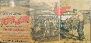 CADEL (Eugène). [Affiche de l'Assiette au beurre]. Demander partout L'Assiette au Beurre. Le plus beau journal satirique illustré.