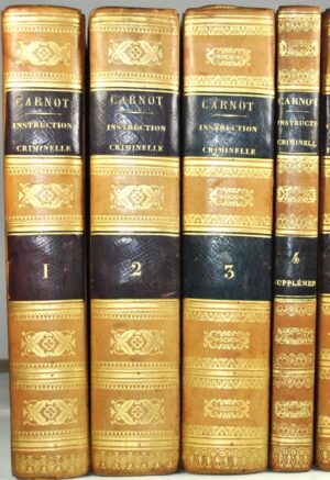 CARNOT (Joseph-François-Claude). De l’Instruction criminelle - Bonnefoi Livres Anciens