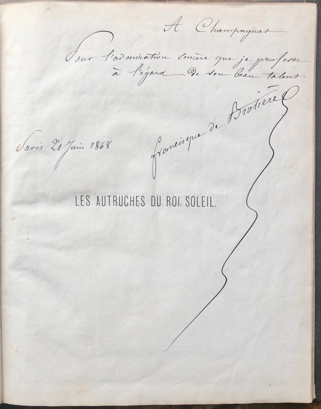 BIOTIÈRE (Francisque de). Les Autruches du Roi Soleil. Revue-folie illustrée par Francisque de Biotière, Correspondant fantaisiste du Progrès de l'Aisne. – Image 3