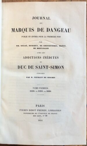 DANGEAU (Philippe de Courcillon - Bonnefoi Livres Anciens