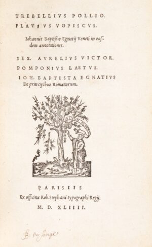 [Historiae Augustae Scriptores]. Trebellius Pollio. Flavius Vopiscus. Johannis... - Bonnefoi Livres Anciens