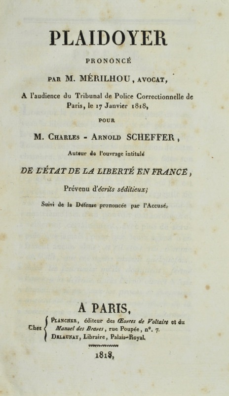 Procès de M. le comte Durand de Linois - Bonnefoi Livres Anciens