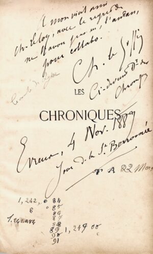 Les Chroniques. Revue littéraire et artistique. Manque 1 feuillet (pp. 9/10) - Bonnefoi Livres Anciens