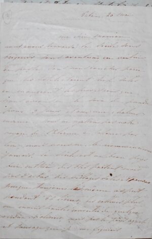 [Italie. Voyage épistolaire manuscrit. 1847].