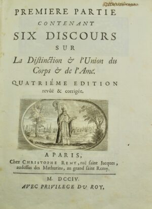CORDEMOY (Géraud de). Les Oeuvres de feu Monsieur Cordemoy, Quatrième édition revûë et corrigée.