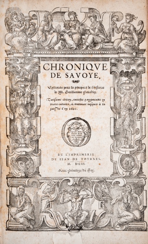 PARADIN (Guillaume). Chronique de Savoye - Bonnefoi Livres Anciens