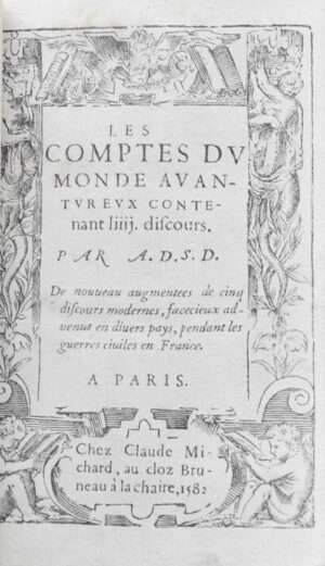 Les Comptes du monde avantureux - Bonnefoi Livres Anciens