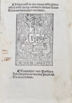 SAVONAROLA (Girolamo). Expositio oratio(n)is dominicefratris Hieronymi Sauonarole de ferraria ordinis predicatorum. Item sermo eiusdem in vigilia natiuitatis domini coram fratribus habitus.