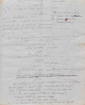 VOISENON (Claude-Henri de Fusée de). La Plaisanterie de campagne - Comédie en un acte en vers libres.