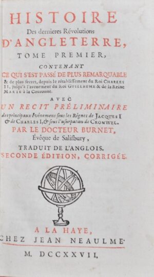 BURNET (Gilbert). Histoire des dernières Révolutions d'Angleterre.