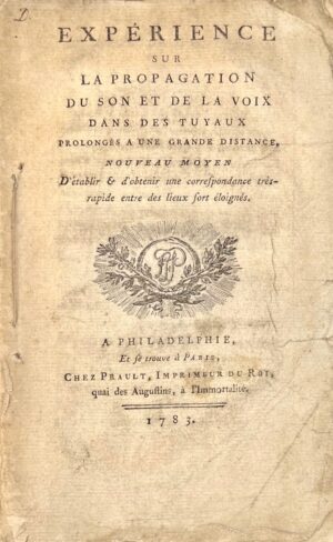 GAUTHEY (Emilian-Marie). Expérience sur la propagation des sons et de la voix... - Bonnefoi Livres Anciens