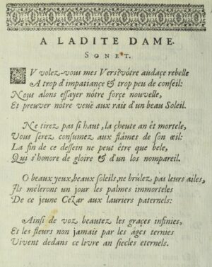 EXPILLY (Claude). Les Poemes de messire Claude Expilly, Conseiller du Roy an son conseil d'Etat & Prezidant au Parlemant de Grenoble.