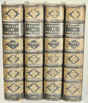 MOLIERE. Les Oeuvres de Monsieur de Molière. Nouvelle édition revue corrigée et augmentée d'une nouvelle Vie de l'Auteur, et de la Princesse d'Elide, toute en vers, telle qu'elle se joue à présent, imprimée pour la première fois.