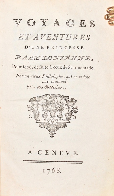 VOLTAIRE (François-Marie Arouet de). Recueil de 4 ouvrages.