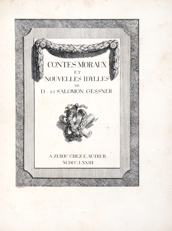 GESSNER (Salomon) & Denis DIDEROT. Contes moraux et nouvelles Idylles de D… et Salomon Gessner.