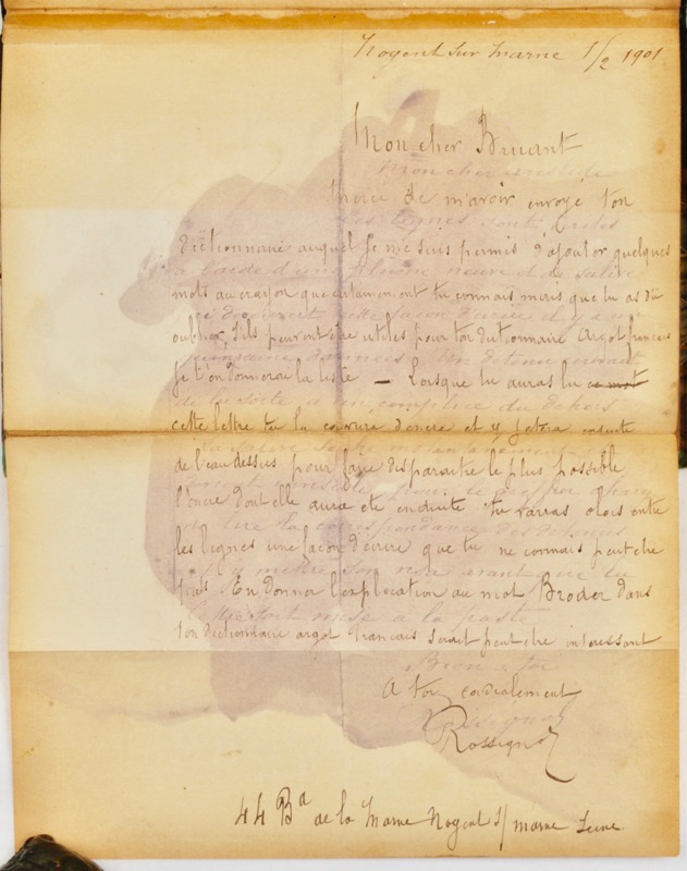 ROSSIGNOL (Gustave). Dictionnaire d'Argot. Argot-français, français-argot.