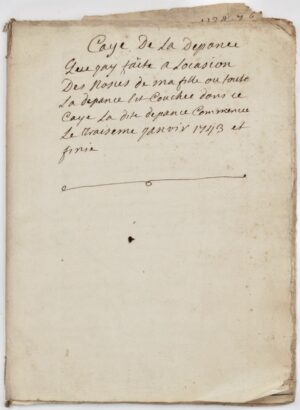 [Languedoc]. Cayé de la Depance que jay faite a locasion des nosces de ma fille... - Bonnefoi Livres Anciens