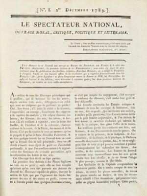 Le Spectateur national - Bonnefoi Livres Anciens