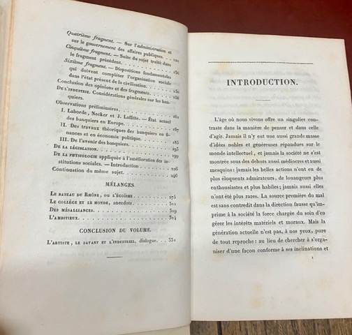 SAINT-SIMON (Claude Henri de Rouvroy, comte de). Opinions littéraires, philosophiques et industrielles. – Image 3