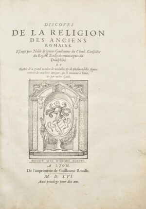 DU CHOUL (Guillaume). Discours de la religion des anciens romains.