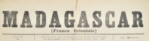 Madagascar (France orientale). - Bonnefoi Livres Anciens