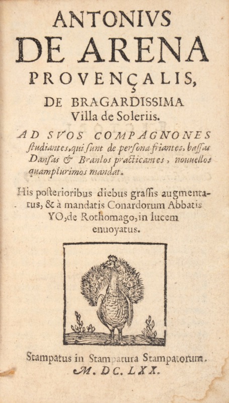 ARENA (Antoine). Ad suos compagnones studiantes - vue 2 - Bonnefoi Livres Anciens