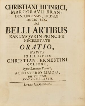 [Margraviat de Brandebourg-Culmbach. XVIIe]. - Bonnefoi Livres Anciens