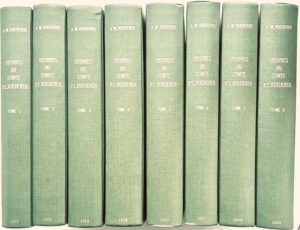 ROEDERER (Pierre Louis, comte). Oeuvres du comte P. L. Roederer Pair de France, Membre de l'Institut etc. etc. etc. publiées par son fils le baron A. M. Roederer, ancien pair de France, tant sur les manuscrits inédits de l'auteur que sur les éditions partielles de ceux de ses ouvrages qui ont déjà été publiés avec les corrections et les changements qu'il y a faits postérieurement.
