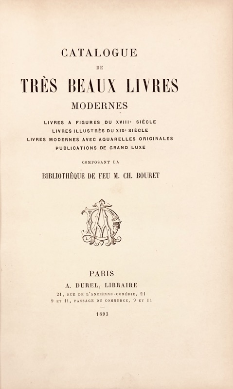 Catalogue de très beaux livres modernes - Bonnefoi Livres Anciens