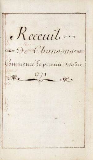 [Manuscrit]. Receuil - Bonnefoi Livres Anciens