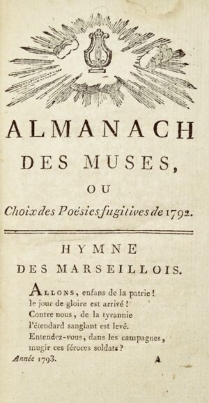 Almanach des muses. Année 1793. - Bonnefoi Livres Anciens