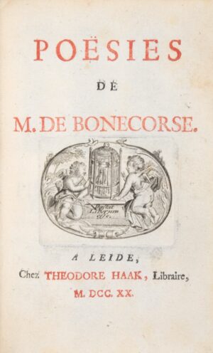 Bonnecorse (Balthasar de). Poësies de M. de Bonecorse (sic). - Bonnefoi Livres Anciens