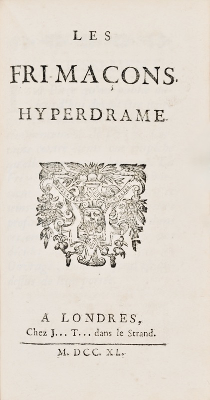 [Franc-Maçonnerie]. Apologie pour l&rsquo;ordre des Francs-maçons Par Mr. N***... - Bonnefoi Livres Anciens