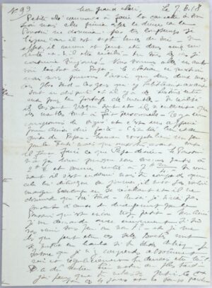 [Grande Guerre. Correspondance conjugale du lieutenant Léon Meltzheim et son épouse Andrée Meltzheim (janvier 1914 - décembre 1917)].