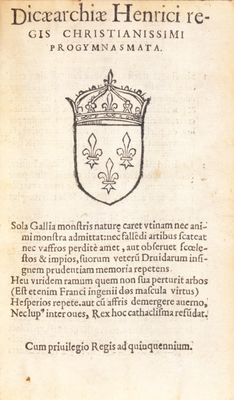 [SPIFAME (Raoul)]. Dicaearchiae Henrici - Bonnefoi Livres Anciens