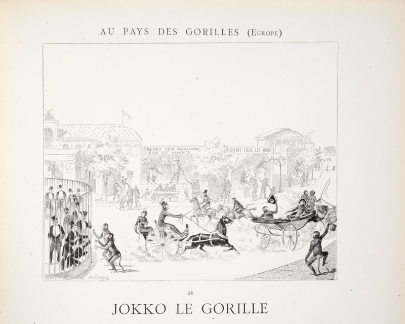 [Récamier (Etienne)]. Au Pays des gorilles par Esteban de Richermoz. Dessins... - Bonnefoi Livres Anciens