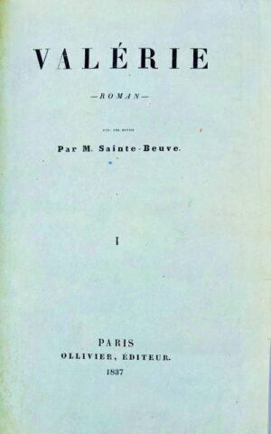 KRÜDENER (Barbara Juliane von). Valérie. Roman de Madame de Krüdener. Avec une... - Bonnefoi Livres Anciens