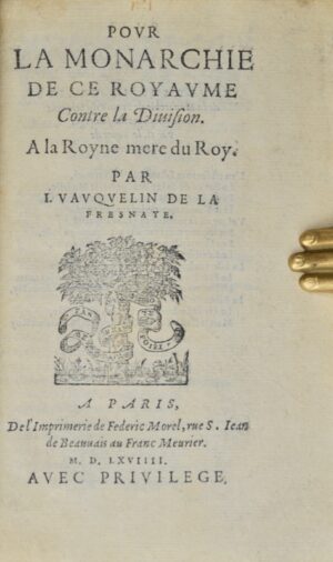 VAUQUELIN DE LA FRESNAYE - Bonnefoi Livres Anciens