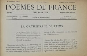 FORT (Paul). Poèmes de France. Bulletin lyrique de la guerre.