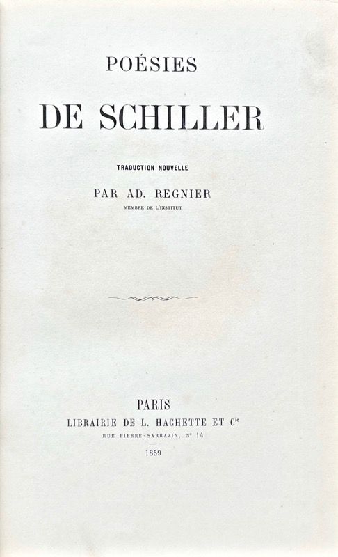 SCHILLER (Friedrich von). Oeuvres de Schiller. – Image 2