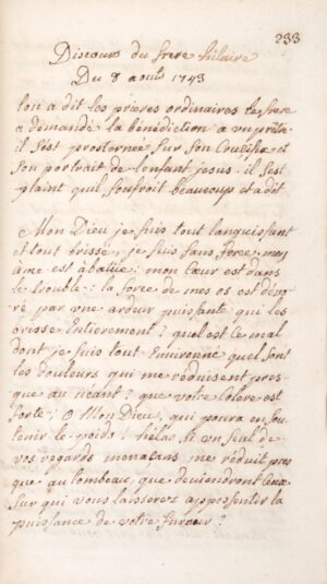 [Convulsionnaires. Discours. Manuscrit]. - Bonnefoi Livres Anciens