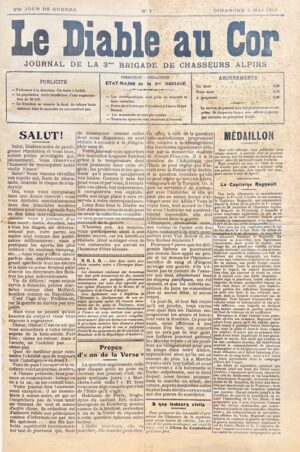 [Journal des tranchées]. Le Diable au cor. Journal de la 3e brigade de... - Bonnefoi Livres Anciens