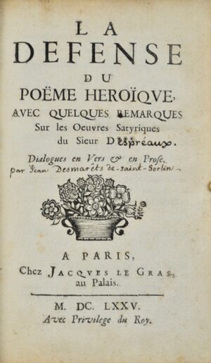 DESMARETS DE SAINT-SORLIN (Jean) - Bonnefoi Livres Anciens