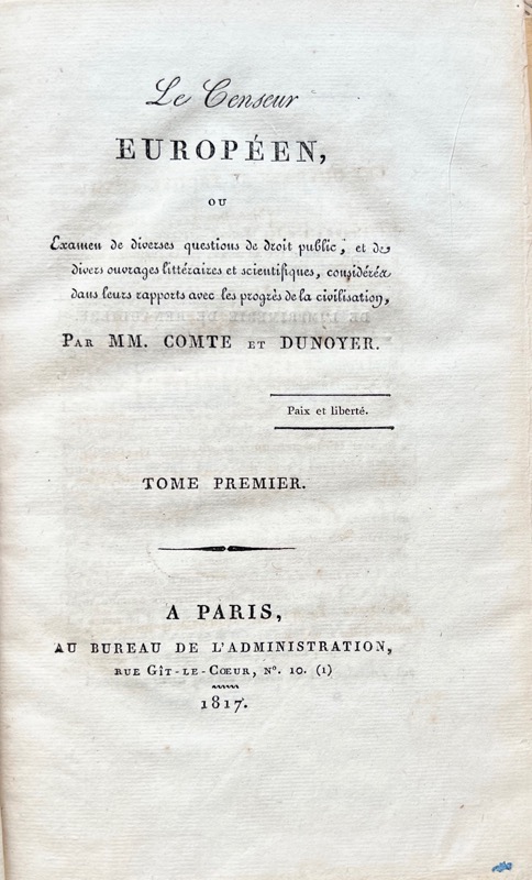 Censeur (le), ou Examen des actes et des ouvrages qui tendent à détruire ou à consolider le Constitution de l'Etat. – Image 2