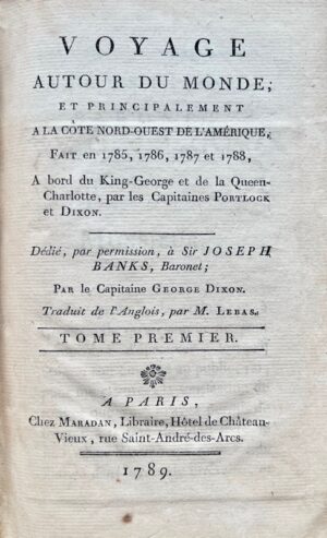 ‎DIXON (George). ‎Voyage autour du monde - Bonnefoi Livres Anciens