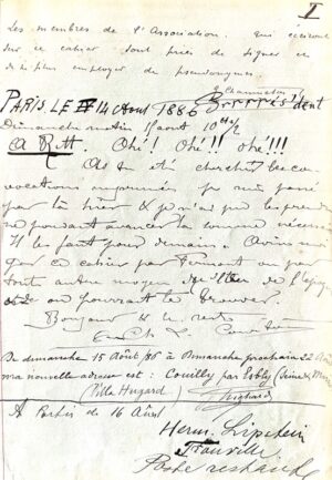 [Association générale des étudiants de Paris (AGEP)]. Cahiers de correspondances et observations.