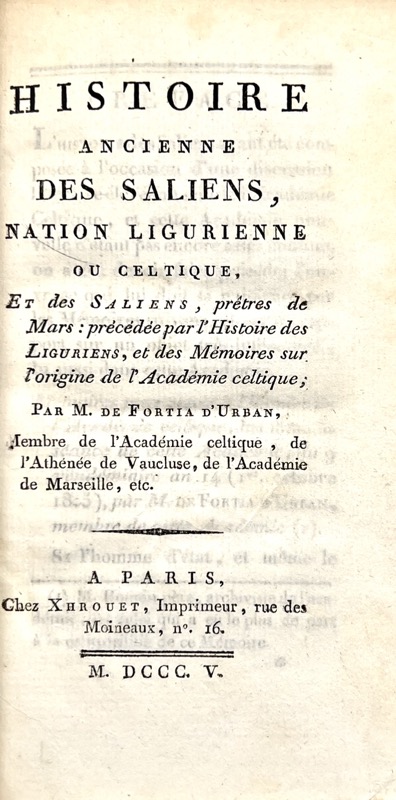 FORTIA D'URBAN (Agricol-Joseph, marquis de). Histoire ancienne du globe terreste. – Image 2
